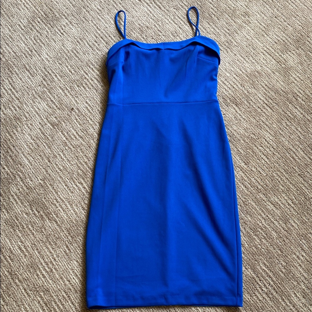 Rachel Roy Cobalt Blue Spaghetti-Strap Midi Cocktail Dress